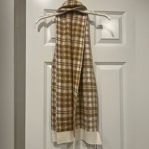 Timberland New with Tags Brown and White Plaid Scarf